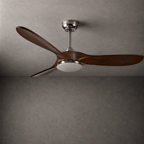 Ventilateur de plafond LED DC 3 Pales – Noyer Sable