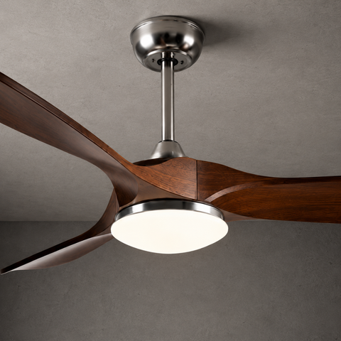 Ventilateur de plafond LED DC 3 Pales – Noyer Sable