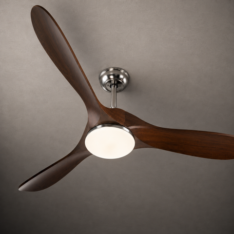 Ventilateur de plafond LED DC 3 Pales – Noyer Sable