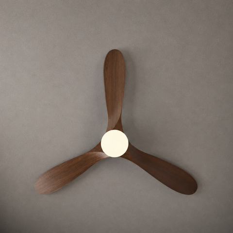 Ventilateur de plafond LED DC 3 Pales – Noyer Noir (Nuance 2)