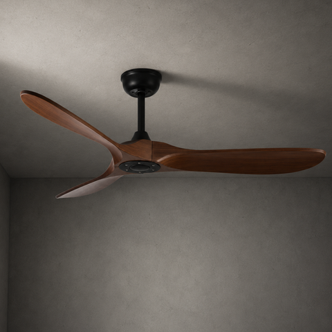 Ventilateur de plafond DC 3 Pales – Noyer Noir