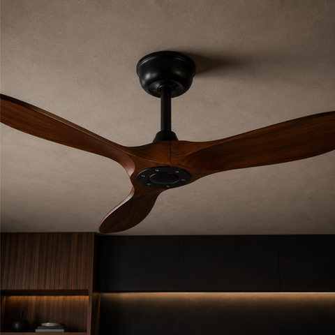 Ventilateur de plafond DC 3 Pales – Noyer Noir
