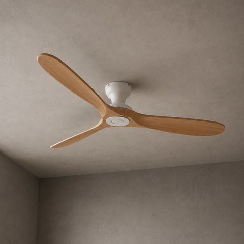 Ventilateur de plafond DC 3 Pales – Blanc Bois Massif