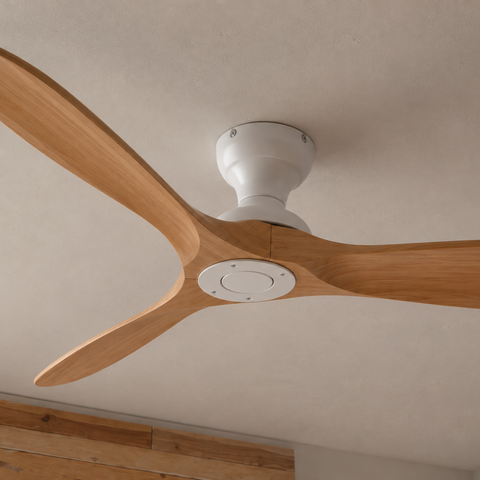 Ventilateur de plafond DC 3 Pales – Blanc Bois Massif
