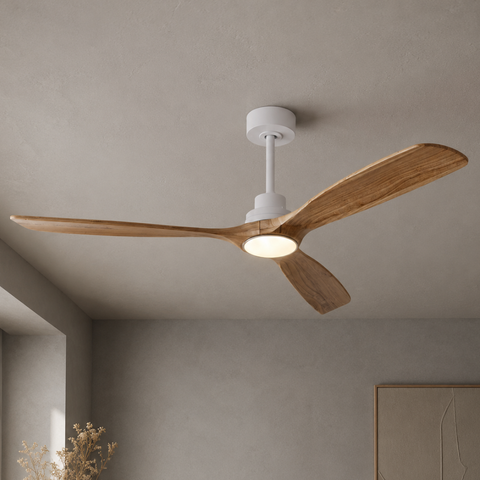 Ventilateur de plafond LED DC – Bois Naturel