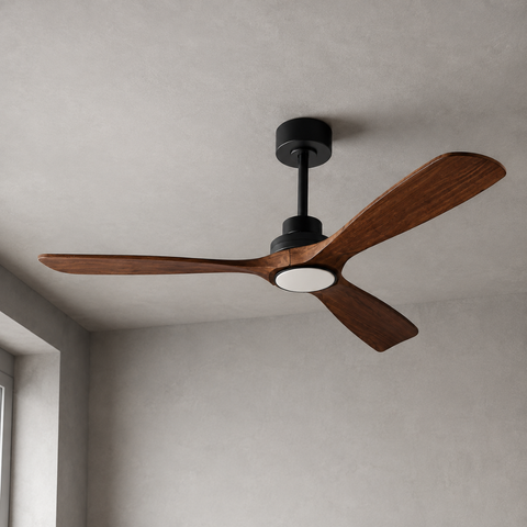 Ventilateur de plafond LED DC – Bois Foncé