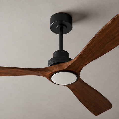 Ventilateur de plafond LED DC – Bois Foncé