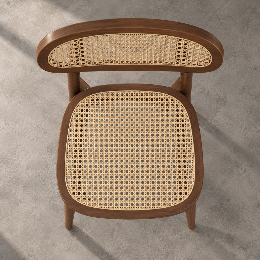 Chaises en rotin synthétique et bois massif, kaki foncé – vue 3