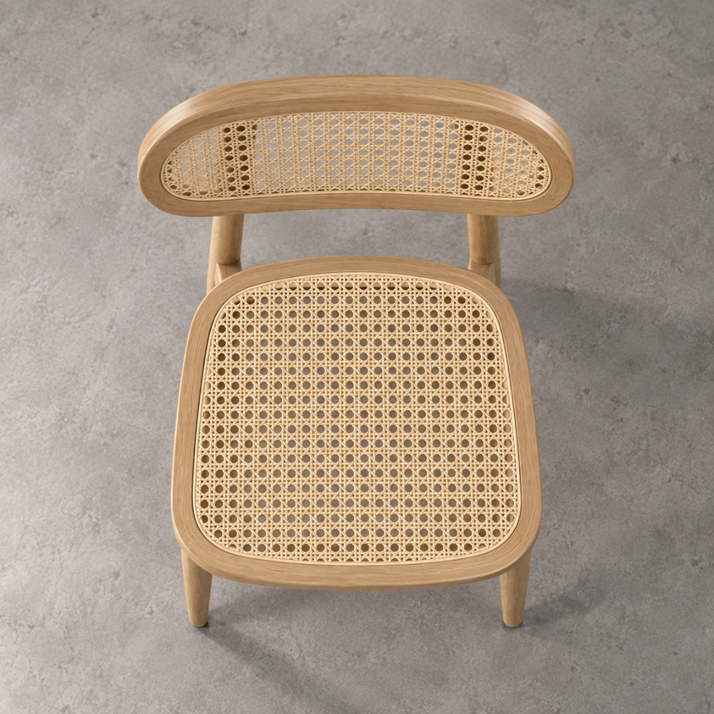 Chaises en rotin synthétique et bois massif, sable – vue 3