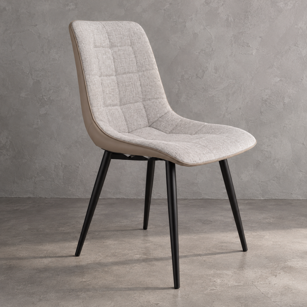 Chaises de salle à manger scandinaves gris clair et gris beige