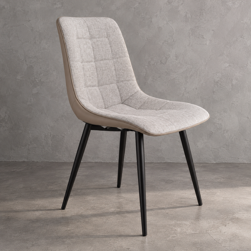 Chaises de salle à manger scandinaves gris clair et gris beige