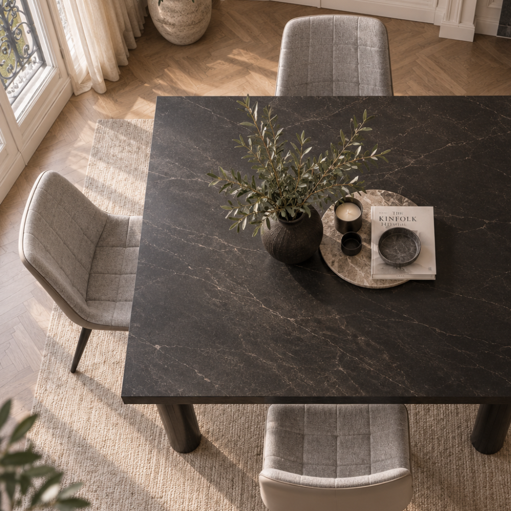 Chaises de salle à manger scandinaves gris clair et gris beige – vue 5