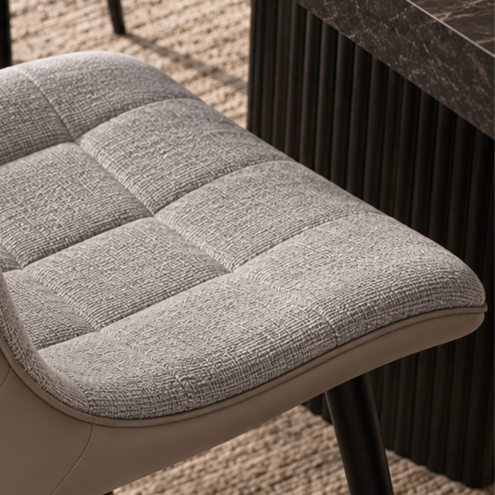 Chaises de salle à manger scandinaves gris clair et gris beige – vue 6