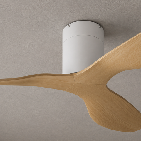 Ventilateur de Plafond – Blanc & ABS Bois Clair